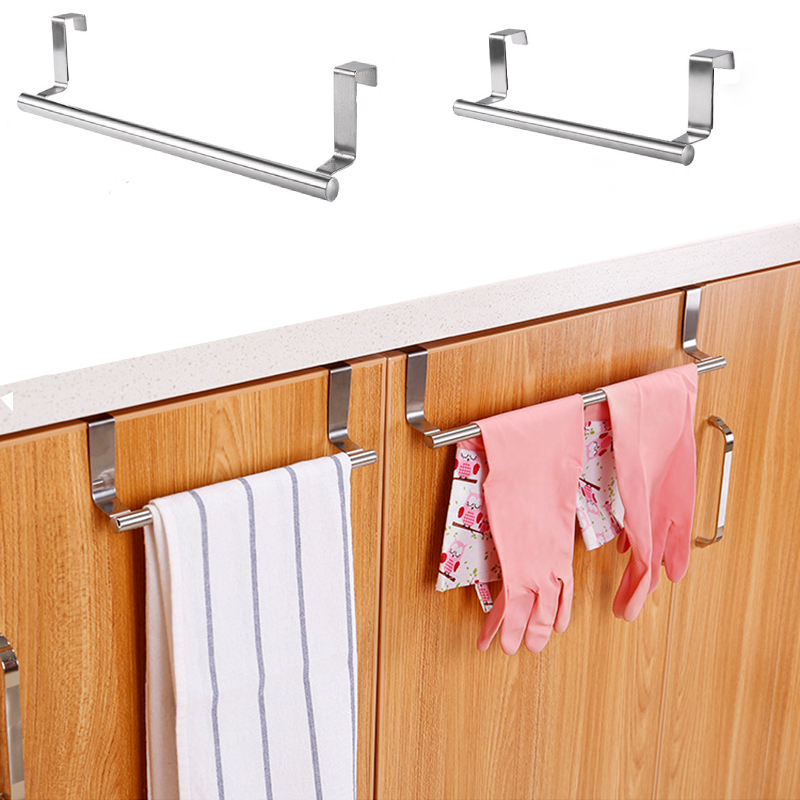 Commercial Kitchen Door - ราวแขวนผ้าแบบไม่ต้องเจาะติดผนัง, ราวแขวนผ้าแบบยืดหดได้สำหรับห้องครัวและห้องน้ำ, ที่แขวนผ้าสำหรับติดตั้งบนหม้อน้ำ