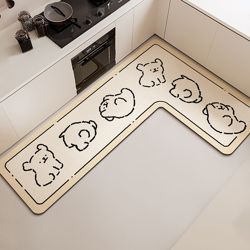 Commercial Kitchen Vinyl - พรมปูพื้นรูปตัว L สำหรับห้องครัว กันน้ำ กันลื่น ไวนิล