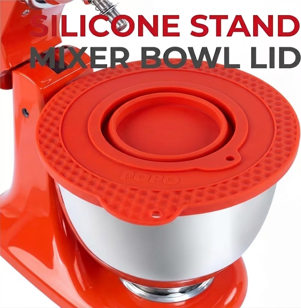 Commercial Kitchen Aid Mixer - ฝาปิดชามซิลิโคนสำหรับเครื่องผสมอาหารแบบตั้งโต๊ะขนาด 4.5–5 ควอร์ต ป้องกันการหก สำหรับ KitchenAid