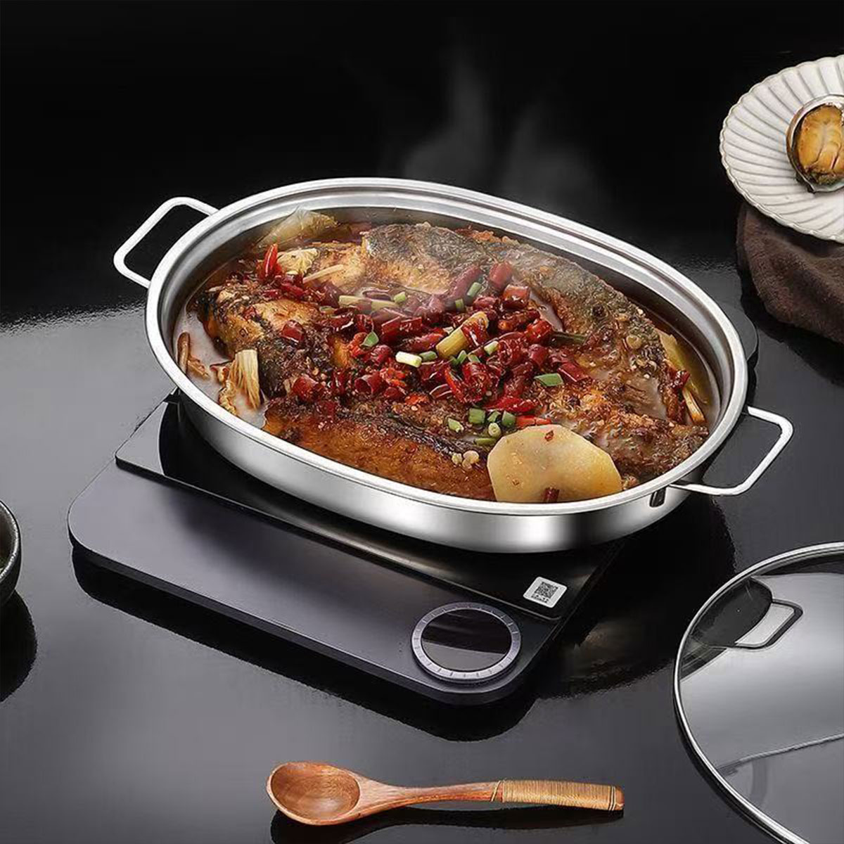 ถาดสแตนเลสมีหูสำหรับย่างปลา จา - Induction Cooker Commercial บทวิจารณ์และราคา
