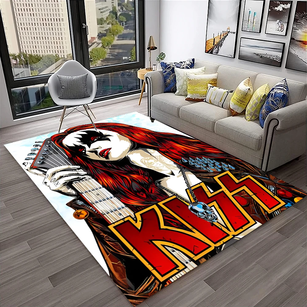 Retro KISS Rock Band พรมพรมสํา - Commercial Kitchen Floor บทวิจารณ์และราคา